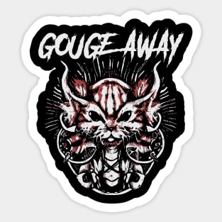 gouge away and the dark fox Sticker